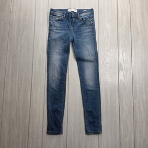 Iro jeans Blue Distressed Nyril Ajuste Skinny Jeans Size 26